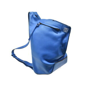 LOEWE Anton Leather Blue Shoulder Bag